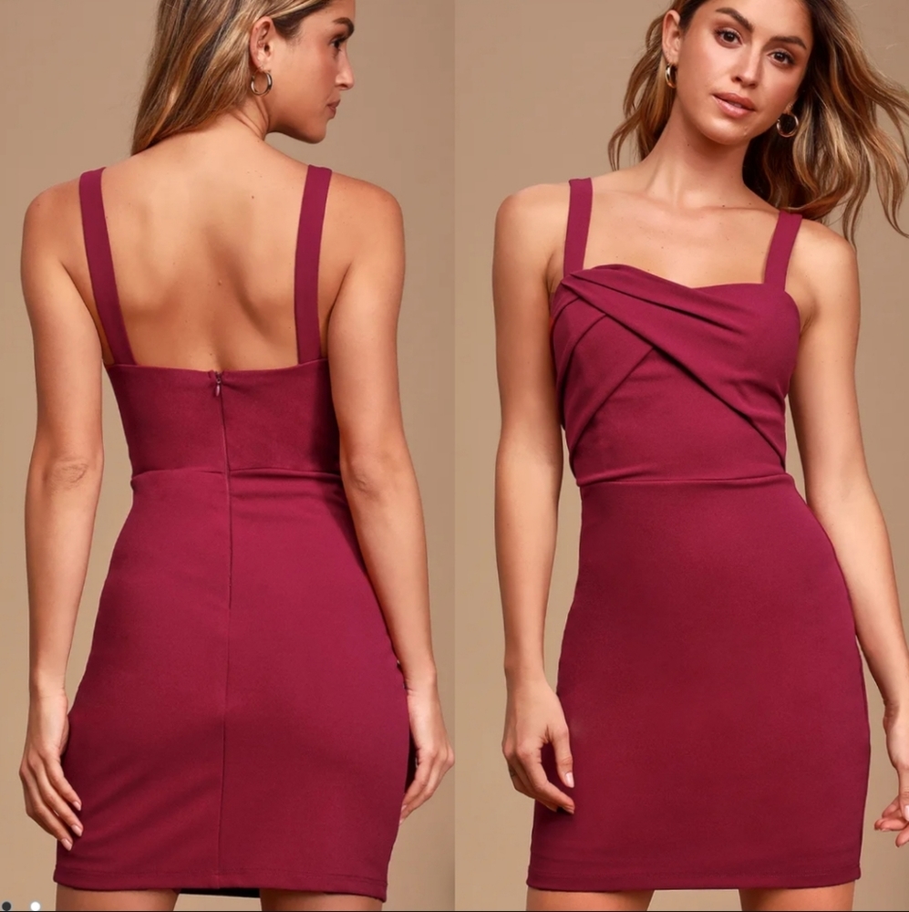 Sweetest Moments Magenta Ruched Bodycon Dress